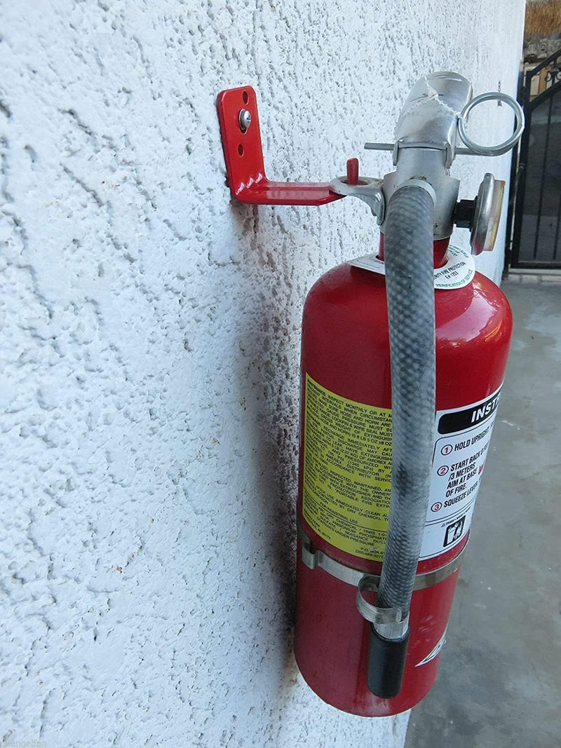 Universal Fire Extinguisher Bracket, Fire Extinguisher Mounts & Brackets up to 40 lbs, Suitable for Big and Small Fire Extinguisher Cabinet, Holder for Dry Chemical and Water Extinguishers (2 Pack) 2
