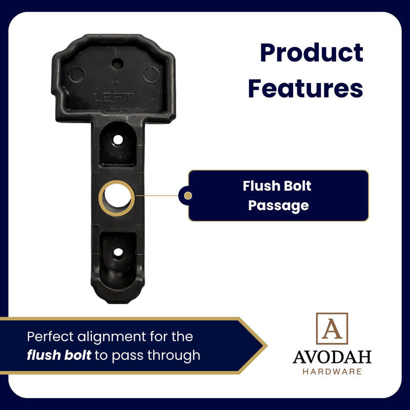 Left Astragal Boot Seal, Durable Rubber End Cap for Wood, PVC, or Composite Astragals, Weatherproof Replacement for Exterior Double Doors, Avodah Hardware