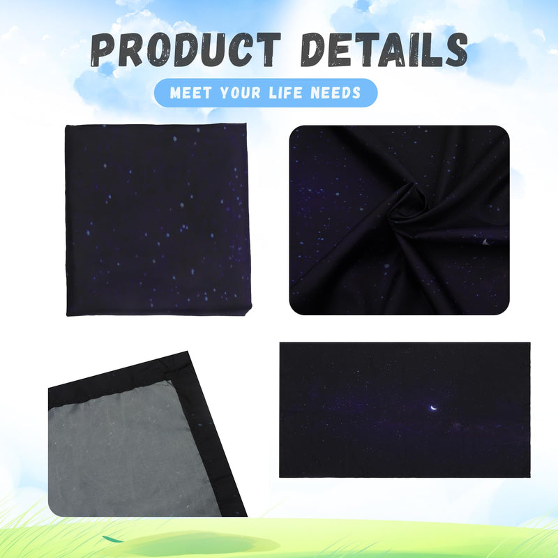 Fluorescent Light Cover with 4 x 2 Feet,Magnetic Fluorescent Light Cover Starry for Hospital Office Classroom Library Star Black