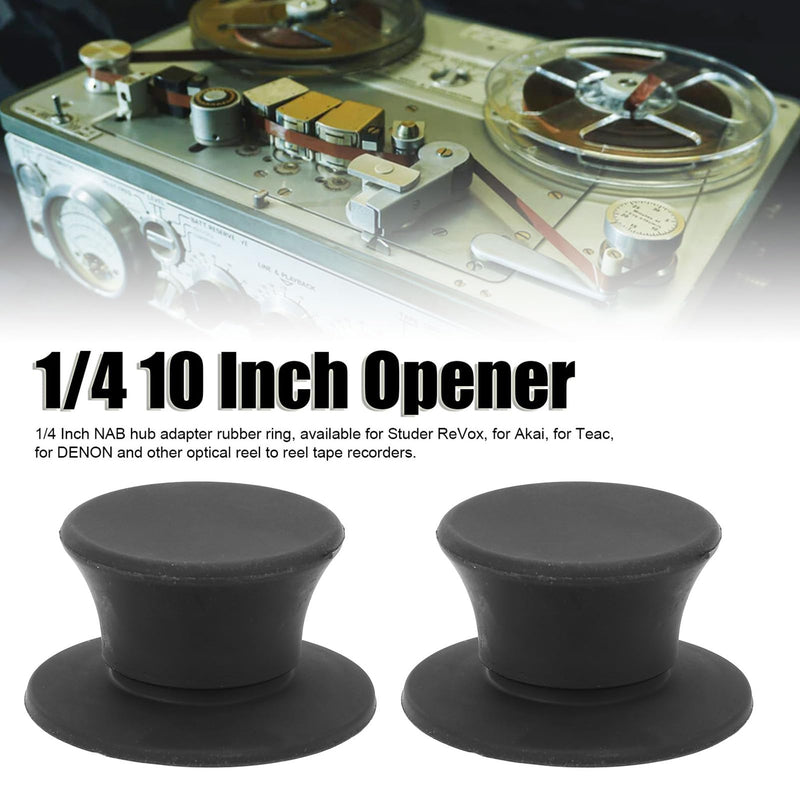 Rubber Material 1/4 Inch NAB Hub Optical Shaft Adapter, Black Universal Loading Device Applicable for Studer, for Optical Reel To Reel Tape