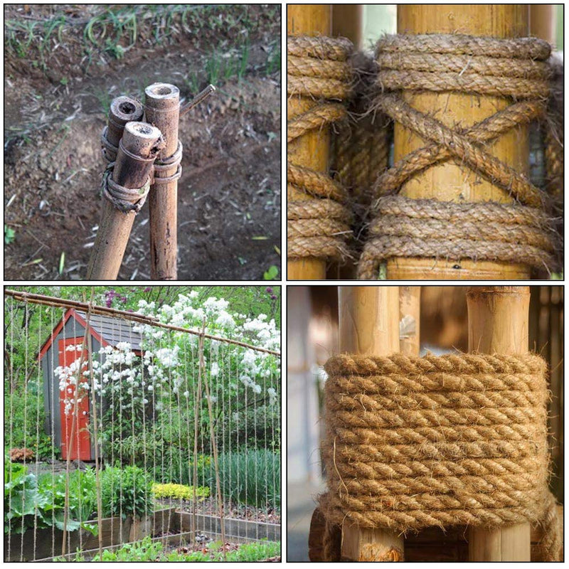 Leecogo 4mm Jute Rope 164 Feet Heavy Duty and Thick Twine Rope for Gardening Arts Crafts Packing Bundling Recycling and Home Decor Brown 164.0 Feet
