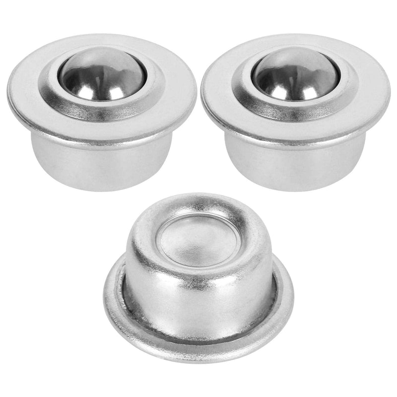 16PCS 5/8 Inch Roller Ball Transfer Bearing, Ball Bearing Rollers, Stainless Steel Ball Transfer Bearing Casters Universal Base Conveyor Roller Ball for Conveyor, Roller Stand, Load Capacity 33 lbs 5/8 Inch flat Base Ball Transfers 16