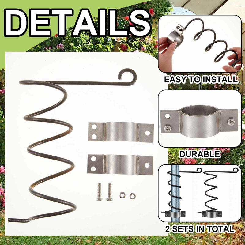 2 Pcs Automatic Chain Link Self Closing Gate Closer for Left and Right Swing Doors Suitable for 1-1/2" to 1-5/8" Diameter Door Frame Tubes, Pool, Pet Gate or Any Chain Link Closer