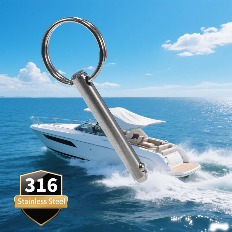 10 Pack Quick Release Pin,Full 316 Stainless Steel, Bimini Top Pin, Marine Hardware,Boat Quick Release Pin,Detent Pin (Diameter 5/16", Total Length 2.17") Diameter 5/16"(8mm), Total Length 2.17"(55mm)