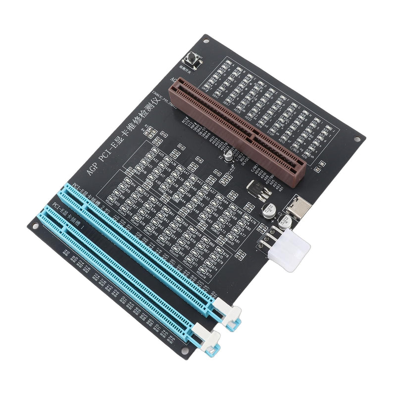 Computer Accessory Graphics Card Tester with Light,AGP PCI E Double Purpose Display Video Graphics Card Tester for Computer Accessory