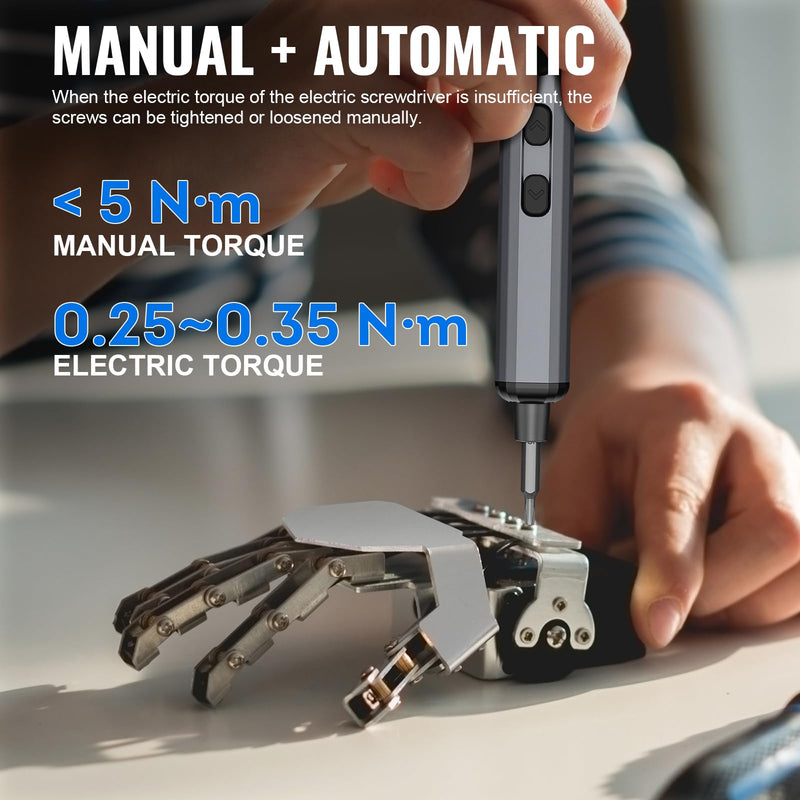 Mini Electric Screwdriver 3.7V, Cordless Screwdriver Set, Precision Electric Screwdriver 72-in-1 Magnetic Bits, Rechargeable Portable Repair Tool Kit for Electronics Laptops Glasses Clocks 72 Black