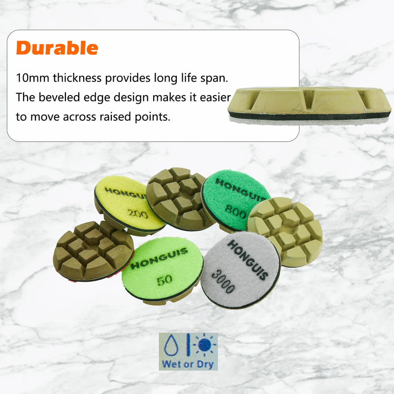 3 inch *10mm Concrete Diamond Sanding Discs,Grit 3000 Set of 3, Resin Polishing Pucks,for Concrete Cement Rerrazzo Marble Granite Floor, Grit 3000… 3000 Grit