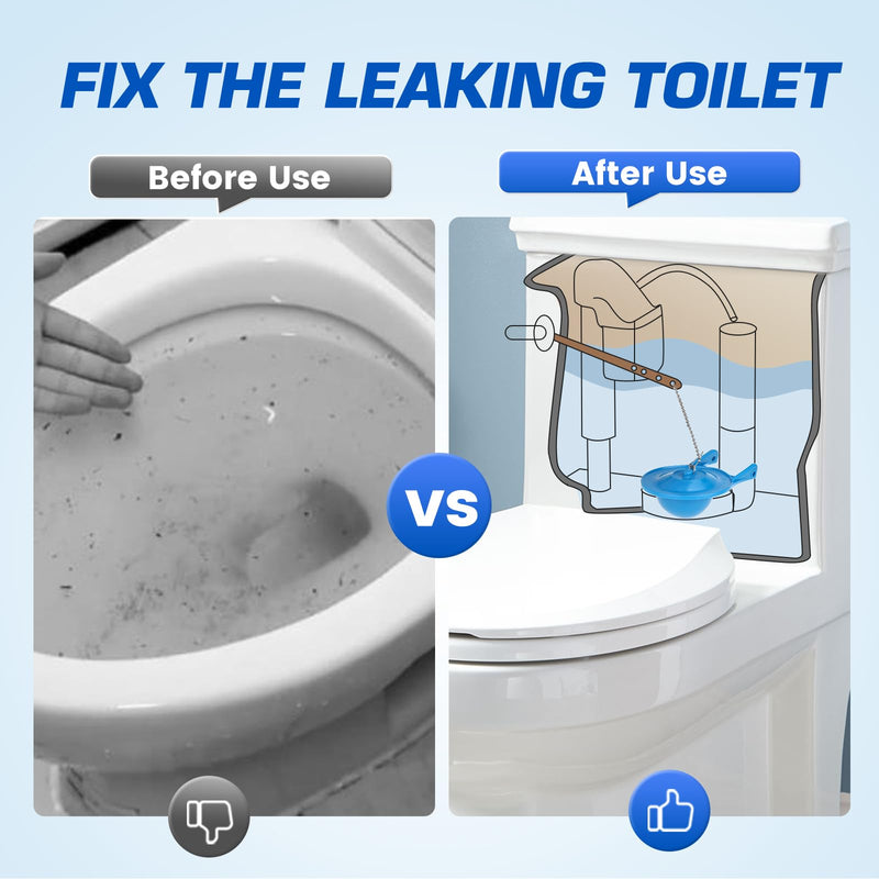 Gerber Toilet Flapper Replacement, 3 inch Toilet Stopper Kit for Gerber 99-788 with 2 Toilet Handle Chains Fits 3 inch Toilet Flush Valve, Water Saving, Easy to Install 1