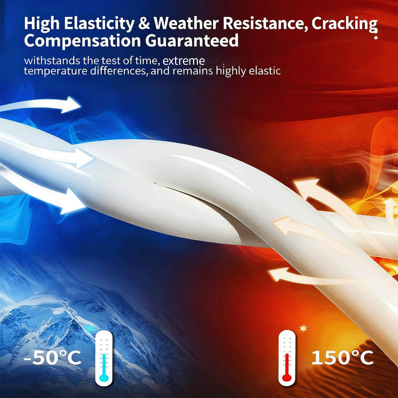 9900 Sealant Waterproof,Outdoor Silicone Sealant, Permanently Repairs Roof & Wall Cracks, Waterproof, Heat & Stretch-Resistant, Tough & Tear-Proof for Exteriors (White) White