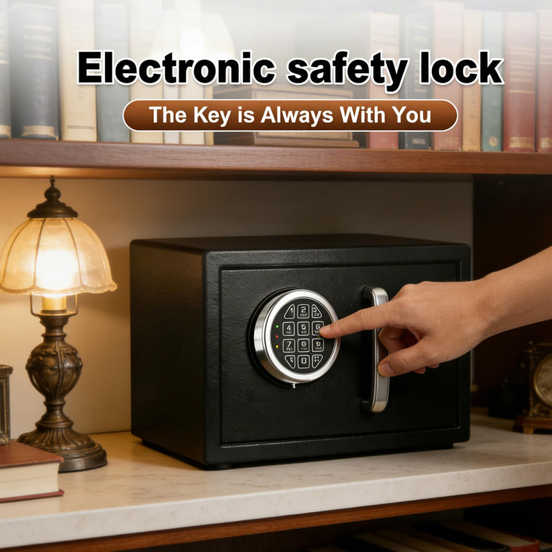 Programmable Electronic Safe Lock Replacement Keypad, Digital Gun Safe Solenoid Lock with Override Keys Fits Many Security Safe Boxes and Security Cabinet