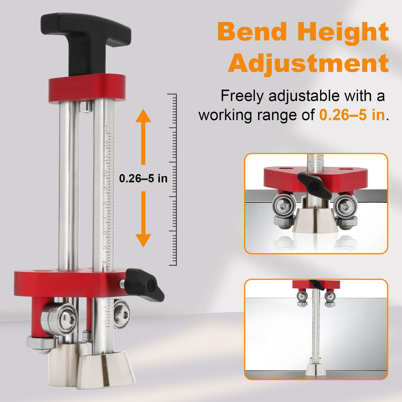 Sheet Metal Roller Bender Single-Station | 0-100° Bending Angle, 5mm-75mm Depth | Professional Sheet Metal Bending tool for Roofing Projects & Metal Fabrication
