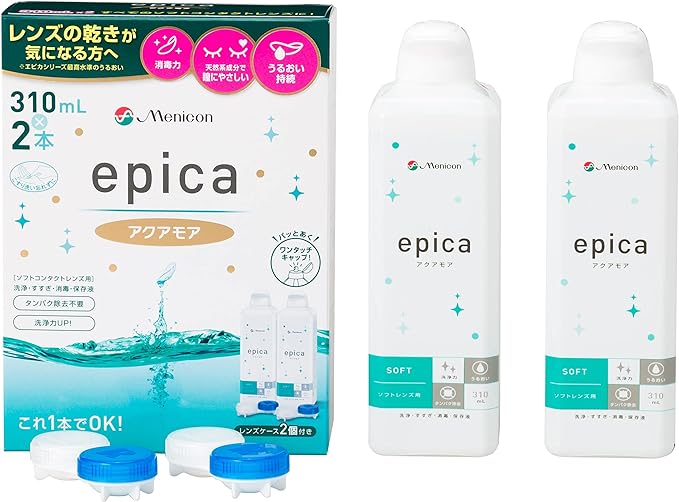 Menikon Epica Cold Aquamore Soft 10.1 fl oz (310 ml), 2 Bottles (Contact Care) - NewNest Australia