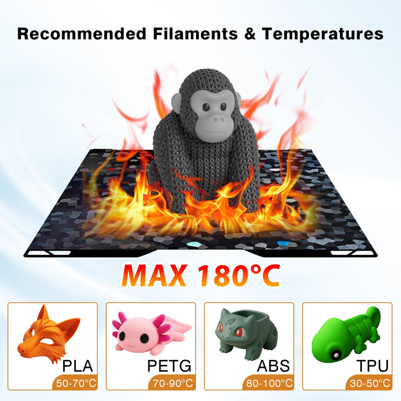 Holographic H2C/A2L Build Plate for Bambu Lab 335x325mm, Flexible Smooth PEG H2C Print Plate for Bambu Lab H2C/A2L 3D Printer Bed Platform Diamond Grid+ Water Cube PEG