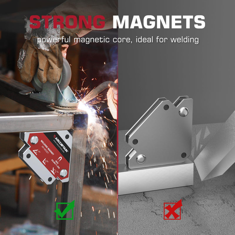 ARCCAPTAIN Welding Magnets 2pcs 25LB Welding Magnet Set, Magnetic Welding Holder, Holding Power Welding Accessories 2pcs 25lbs