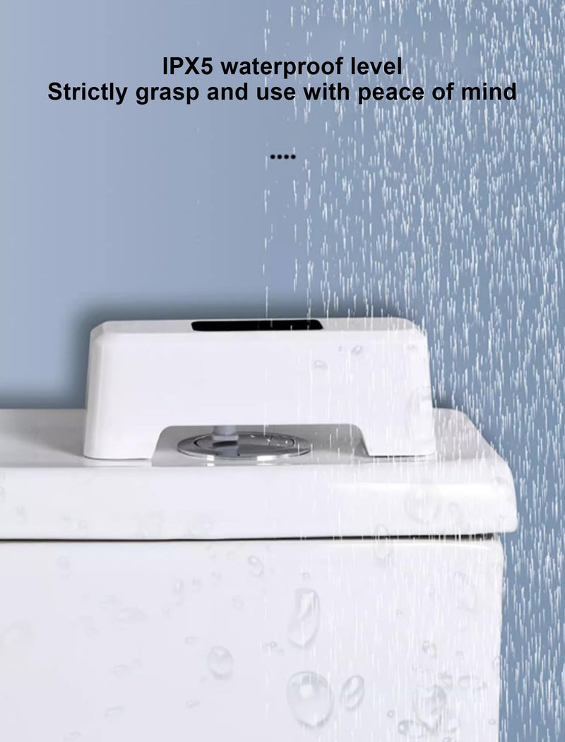 Touchless Toilet Flush, External Infrared Automatic Sensor Toilet Flusher 0.25S Induction Automatic Touchless Toilet Flusher Hands Toilet Flushing Kit(white) Toilet Flush Valves