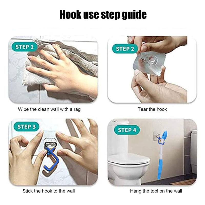 Toilet Aids for Wiping, Folding Toilet Aid Wiper Comfort Toilet Paper Tissue Grip Wipe Butt Wiper Self Assist Bathroom Aid with Storage Bag for Limited Mobility Elderly