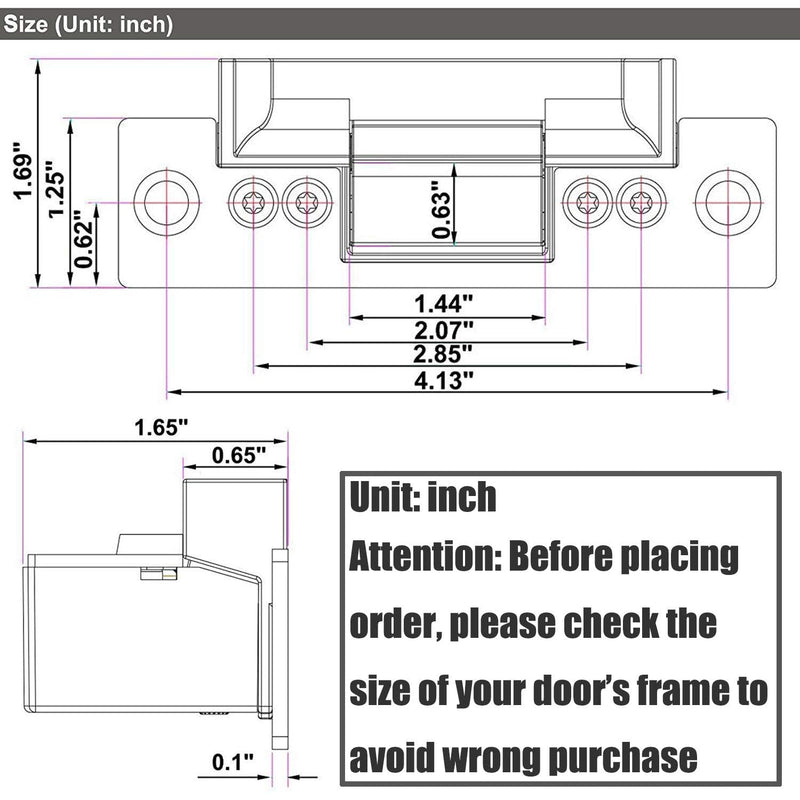UHPPOTE ANSI Standard Heavy Duty Electric Strike Lock Fail Safe for Door Access Control System