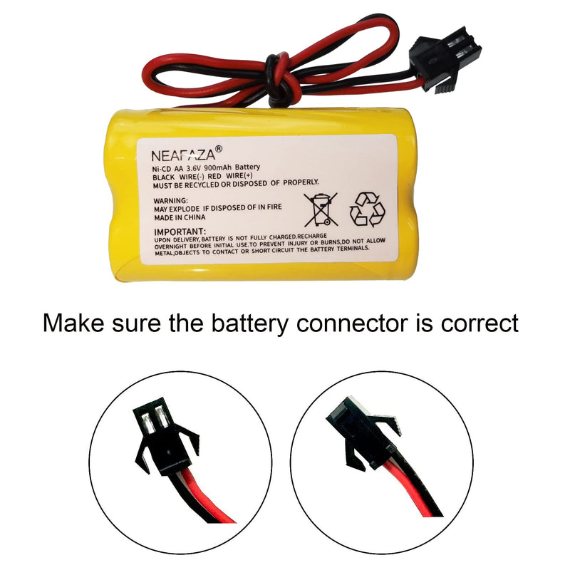 3.6V 900mAh NiCd Exit Sign Emergency Light Battery Replacement Compatible with Lithonia ELB B001 ELBB001 ELB-B001 Lithonia EU2 LED Interstate ANIC1566 Unitech 0253799(5 Pack) 5 Pack