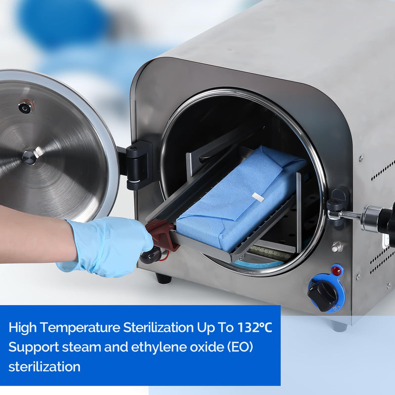 JMU Autoclave CSR Sterilization Wrap 12"x12" 50pcs SMMS Non-Woven,Sterilization with Steam & EO, 60g Blue Non-Sterile Pads 12" x 12" 50