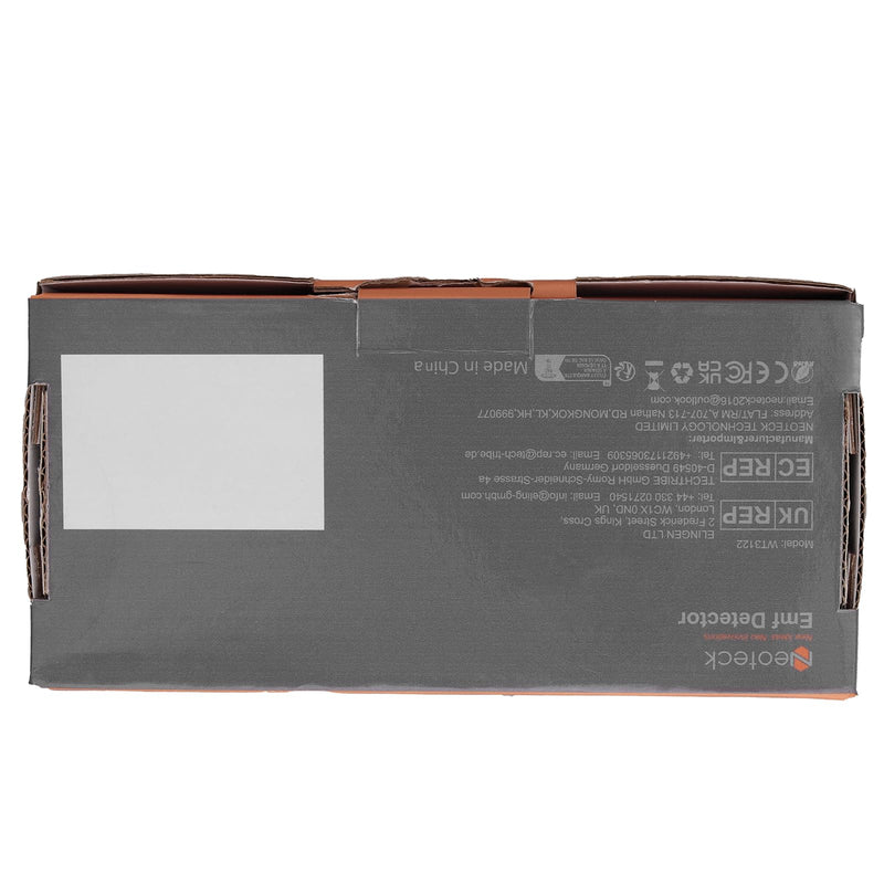 Neoteck 3-in-1 EMF Meter Rechargeable Electromagnetic Radiation Detector for EF MF and Temperature LCD Backlit Audible Alarm 1~1999V/m Electric Field 0.01~99.99ut Magnetic Field(RF Not Included)