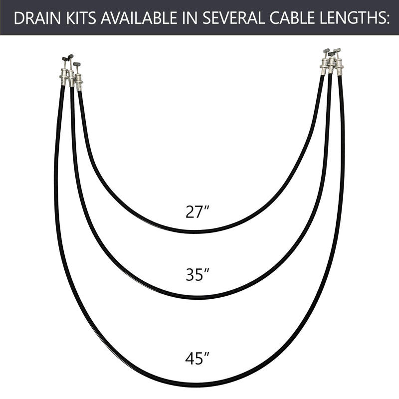 Westbrass Ball Joint Head ABS 35” Cable Rough Only, D50A35BJ-LT