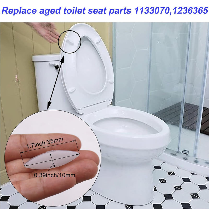 Toilet Seat Hinge Kit Fit for Kohler, Elongated Toilet Seat Hinges Replacement and Bumper Service Kit Compatible with Kohler 1150464-0