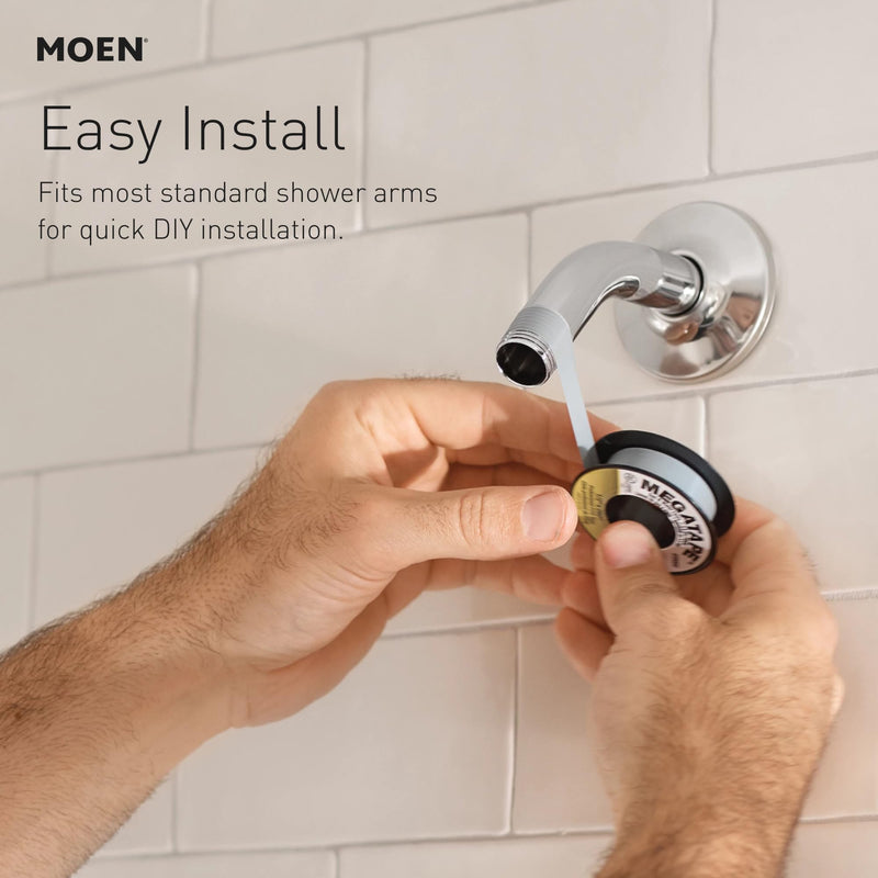Moen Brushed Nickel Hydro Energetix Eight-Function Showerhead with Standard 5" Diameter Spray Head, 200W0SRN (Pack of 1)