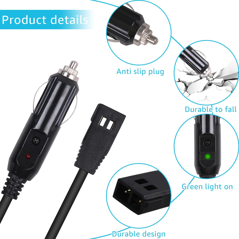 12V DC Power Cord 720105-1, Replacement Fish Finder Charger Cable, Compatible with Humminbird PC, All ICE Helix & Flasher Models Fishing Finder Power Cable