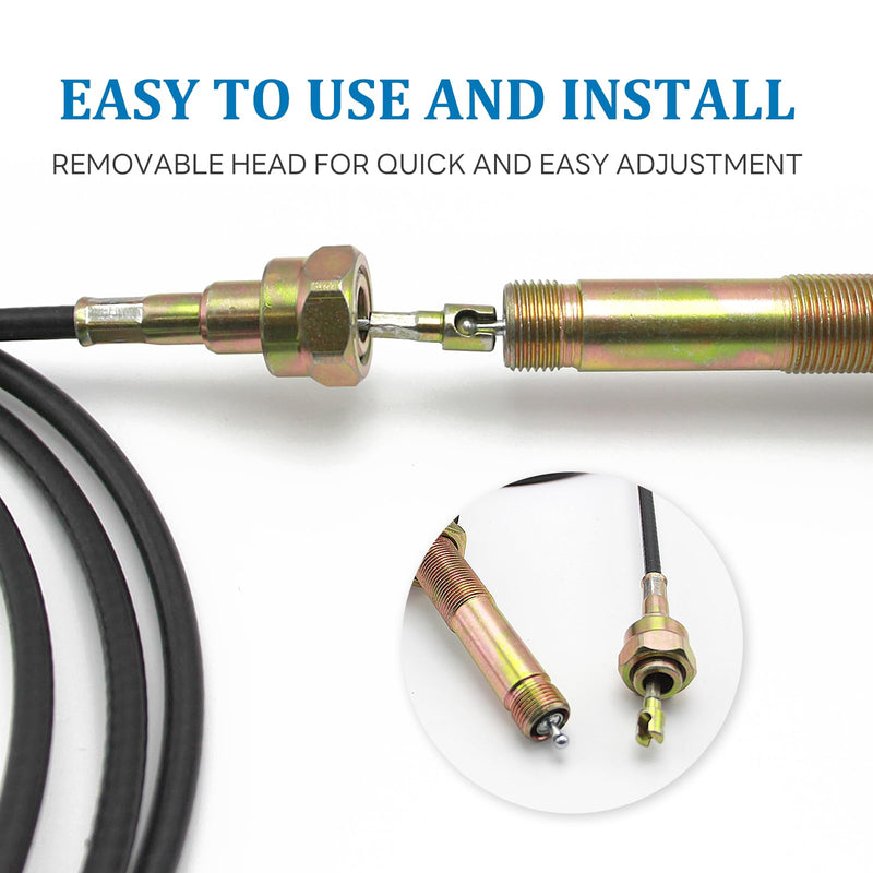 VCGTX06 6FT Vernier Adjustable Lock Cable, Heavy Duty Vernier Locking Throttle Cable 6 FT Black Locking Adjustable Heavy Duty Vernier Control Cable - NewNest Australia