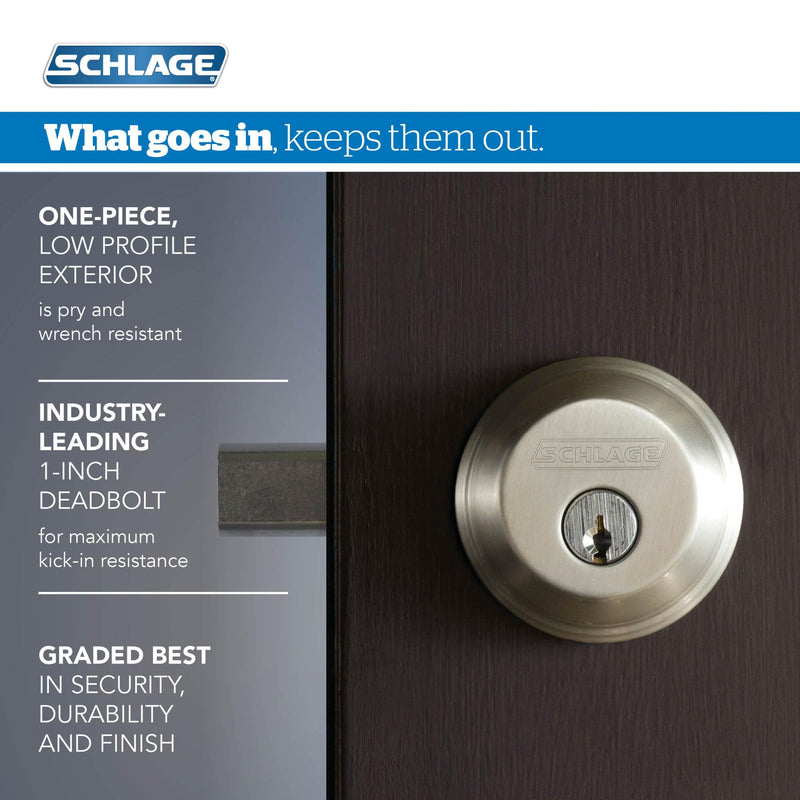 SCHLAGE FB50NVGEO716 Georgian Entry Deadbolt Lock, Aged Bronze Pack of 1