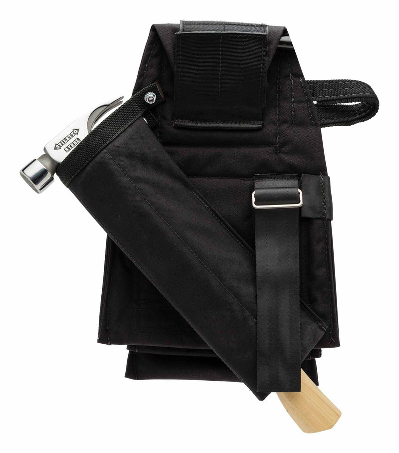 Diamondback Hammer Holster for Tool Belt - Padded Hammer Holster for Belt - Left or Right Handed Hammer Holder for Tool Belt - Hammer Holster Sleeve 14"x6"x2.25" (Black)