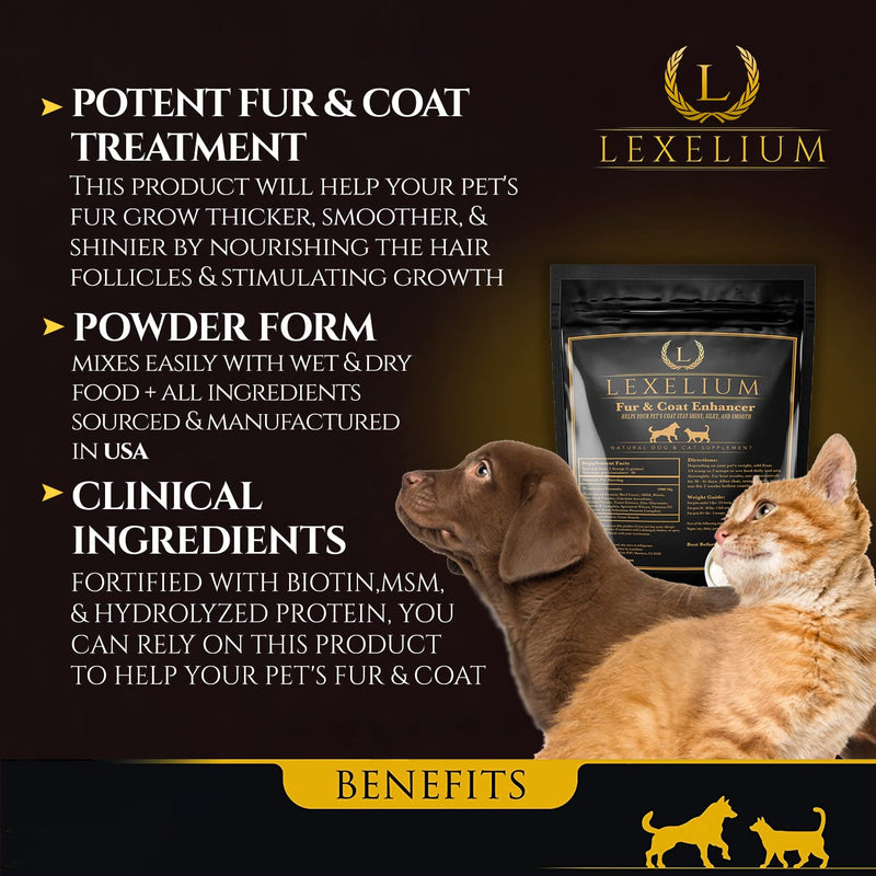 Dermatitis Skin and Coat Supplement for Dogs and Cats - Promotes Healthy Skin and Fur for Dogs and Cats - Helps w/Itch, Dry Skin + Other Symptom - Natural Vet-Approved Powder Formula - 200G - PawsPlanet Australia