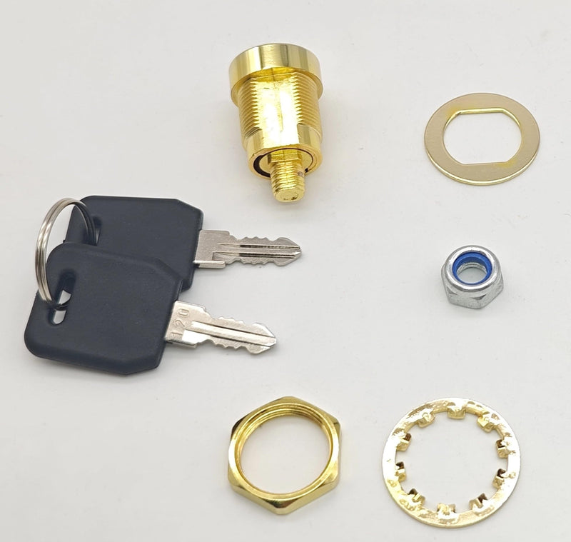 Armstrong Replacement Lock for Stack-On Safes, Brass Finish, Direct Replacement Key Lock for Current Stack-On and Sentinel Gun Cabinets, Weather Resistant with 2 Keys and Mounting Hardware
