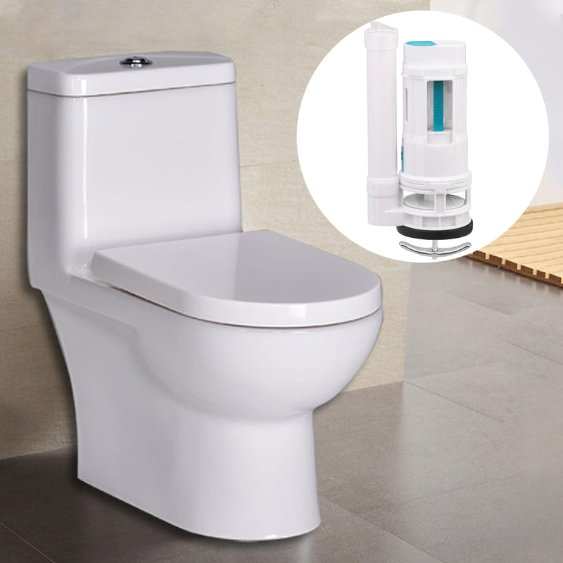 Toilet Water Tank Inlet Outlet Drain Fill Valve Set 8.27Inch Connected Double