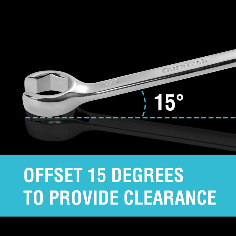 DURATECH Flare Nut Wrench Set, Standard & Metric, 10-Piece, 1/4" to 7/8'' & 9-21mm, CR-V Steel, Organizer Pouch Included 10pc, SAE&Metric