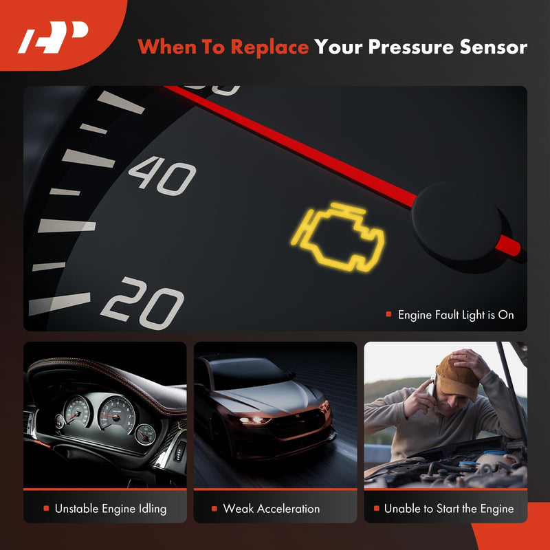 A-Premium Engine Oil Pressure Sensor [1 Pin] Compatible with Nissan Altima, Rogue, Sentra, Versa, Frontier, Murano, Pathfinder, Maxima, Titan, Armada & Infiniti G35, QX80, QX50, Q60 & Suzuki Equator