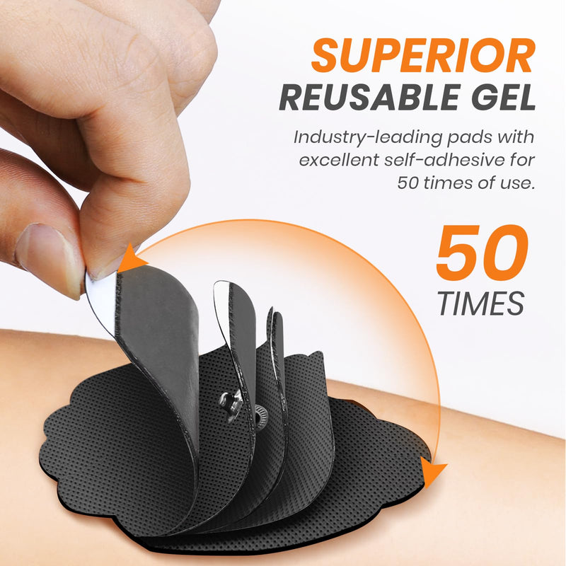 3-in-1 TENS Unit Muscle Stimulator with 30 Modes, 40 Intensities TENS Machine for Gradual Back Pain Relief Therapy, Rechargeable EMS Unit Massager with 12 TENS Electrode Pads, a Storage Bag Black