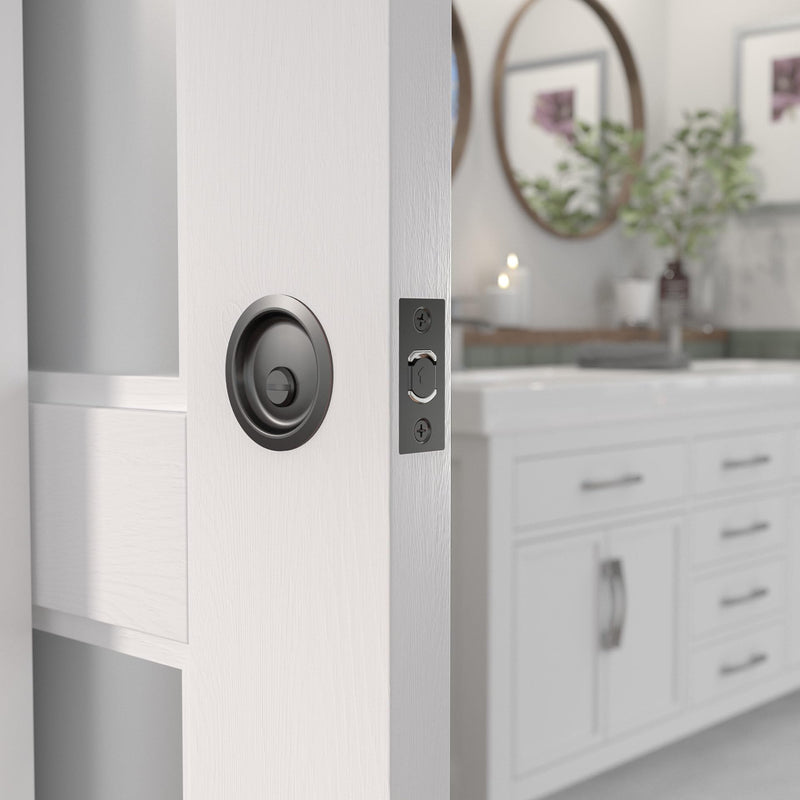 Richelieu Hardware 17RORB42 Onward Round Pocket Door Privacy Pull, Oil-Rubbed Bronze Oil Rubbed Bronze