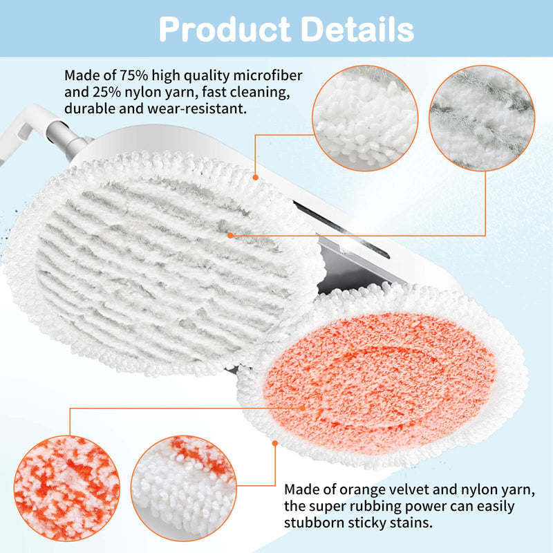 12 Pack Upgraded S7001 Pads Replacement Steam Mop Pads for Shark S7001 S8201 S7000 S8001 S7201 S7000AMZ S7001TGT Series Steam Mop Pads,Steam&Scrub All-in-One Scrubbing Mop Pads,Part Model #:XKITP7000 12 pack Upgraded