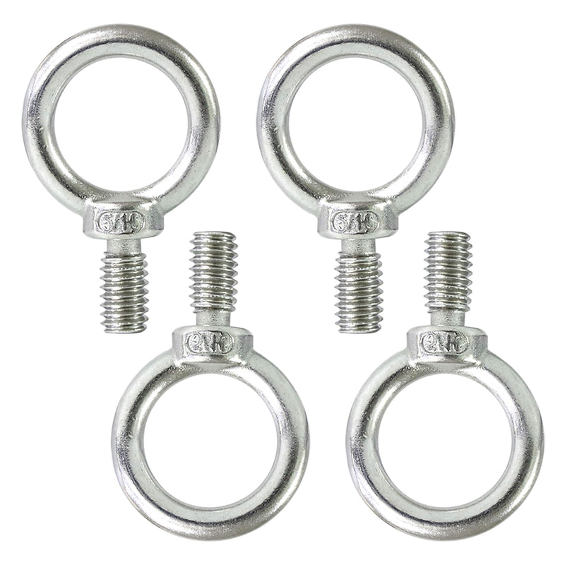 5/16" UNC Lifting Shoulder Eye Bolts, Marine Grade 316 Stainless Steel Threaded Nut Fastener, 4 Packs 5/16"-18X0.6"