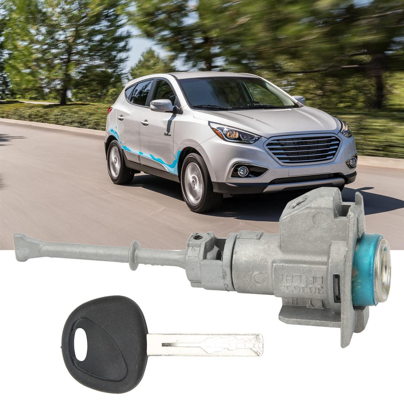 Door Lock Cylinder, Ignition Switch Lock Cylinder, Ignition Lock Cylinder with Key Driver Side Zinc Alloy Replacement Part Compatible with Tucson Ix35 2005‑2017