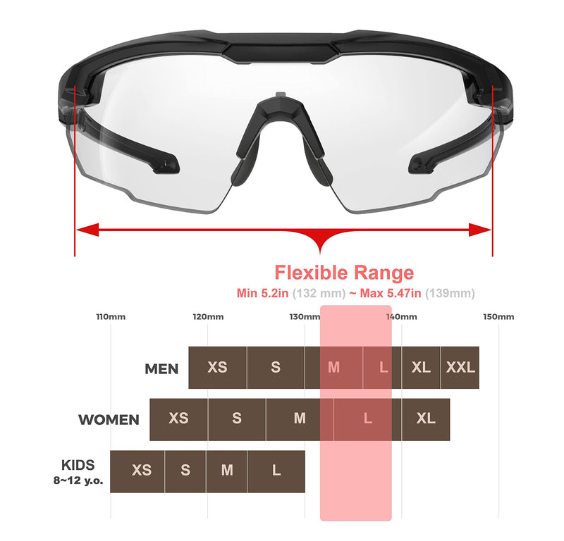 HTS HUNTERSKY Ballistic Tactical Shooting Glasses ANSI Z87+ UV400 Protective Eyewear S57 Black / 3 Colors (Lens / With Headband)