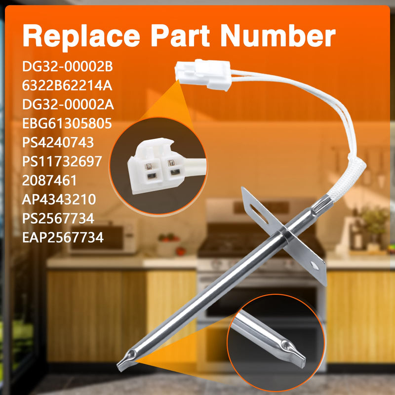 Range Oven Temperature Sensor Probe Oven Temperature Sensor Compatible with Samsung LG Replace#: DG32-00002B DG32-00002A
