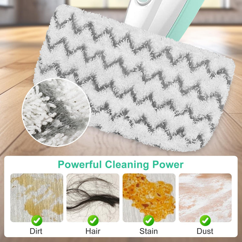 8 Pack Microfiber Steam Mop Replacement Pads for Shark Steam Mop S1000, S1000A, S1000C, S1000WM, S1001C - Dirt Grip, Washable & Reusable for All Floor Clean