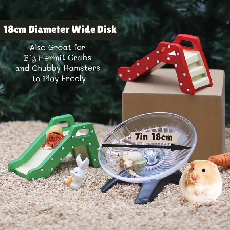 Hermit Crab Running Wheel Toy, Hamster Exercise Wheel, Small Animal Cage & Tank Accessory for Hermit Crabs, Hamsters, Rats, Gerbils, for Active Play and Exercise - PawsPlanet Australia