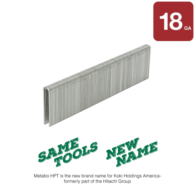 Metabo HPT 1-1/4 Inch 18 Gauge Narrow Crown Finish Staples | 1,000 Count | 21105SHPT 1/4" x 1-1/4" - 18 GA EG