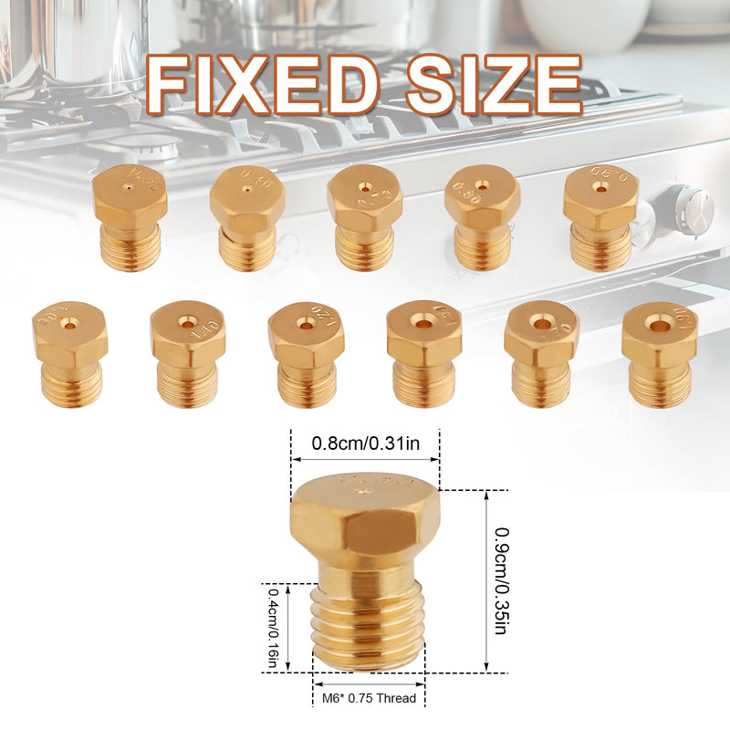 36pcs Range Stove Oven Orifice Conversion Kit, Brass Propane Jet Burner Nozzle Replacements Gas Stove Propane Conversion Kit