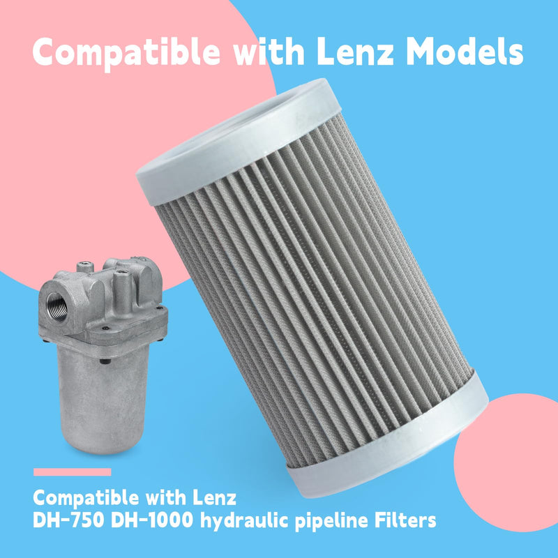 100 Micron Wire Mesh Filter Compatible with Lenz DH-750 DH-1000 Medium Pressure in Line Filters Part Replace 5062-100 5062-100V