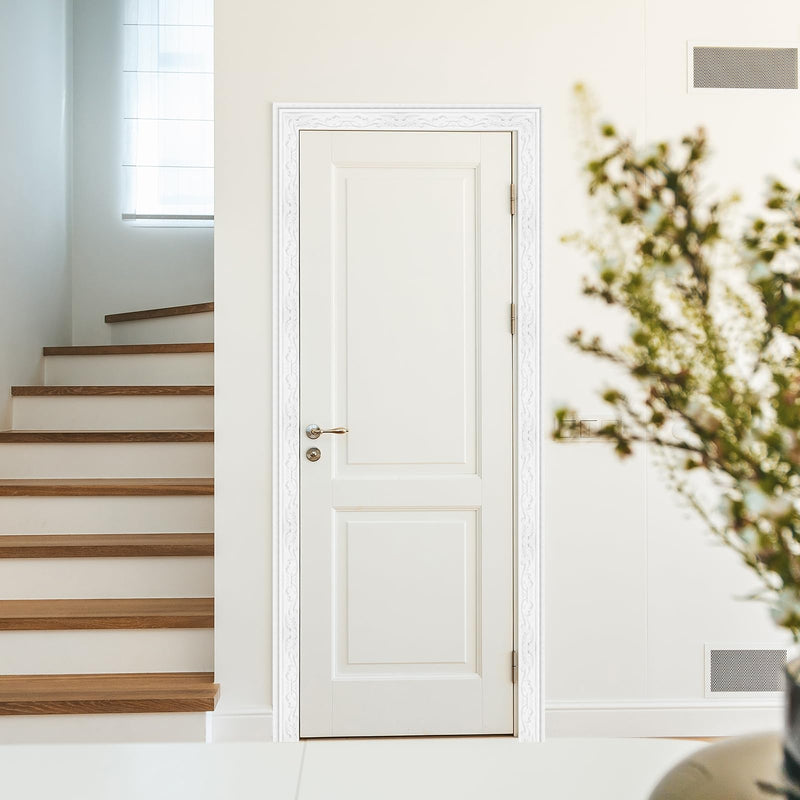 Wallpaper Border 180" x 3.1" Peel Stick Foam Molding Trim Self Adhesive, Crown Molding Wallpaper Border Flexible, 3D Wall Edging Lines Foam Baseboard, Wall Base Moulding Trim for Home DIY Decoration White 3.1" x 180"