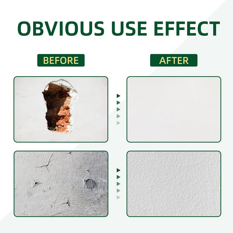 Drywall Repair Kit | 500g Safe Wall Mending Agent | 6pcs Wall Patches | Reusable Frosted Block | Scrapers | Easy Hole Filling for Aluminum, Metal, Plaster, Sheetrock & Ceiling 15Pcs_500g